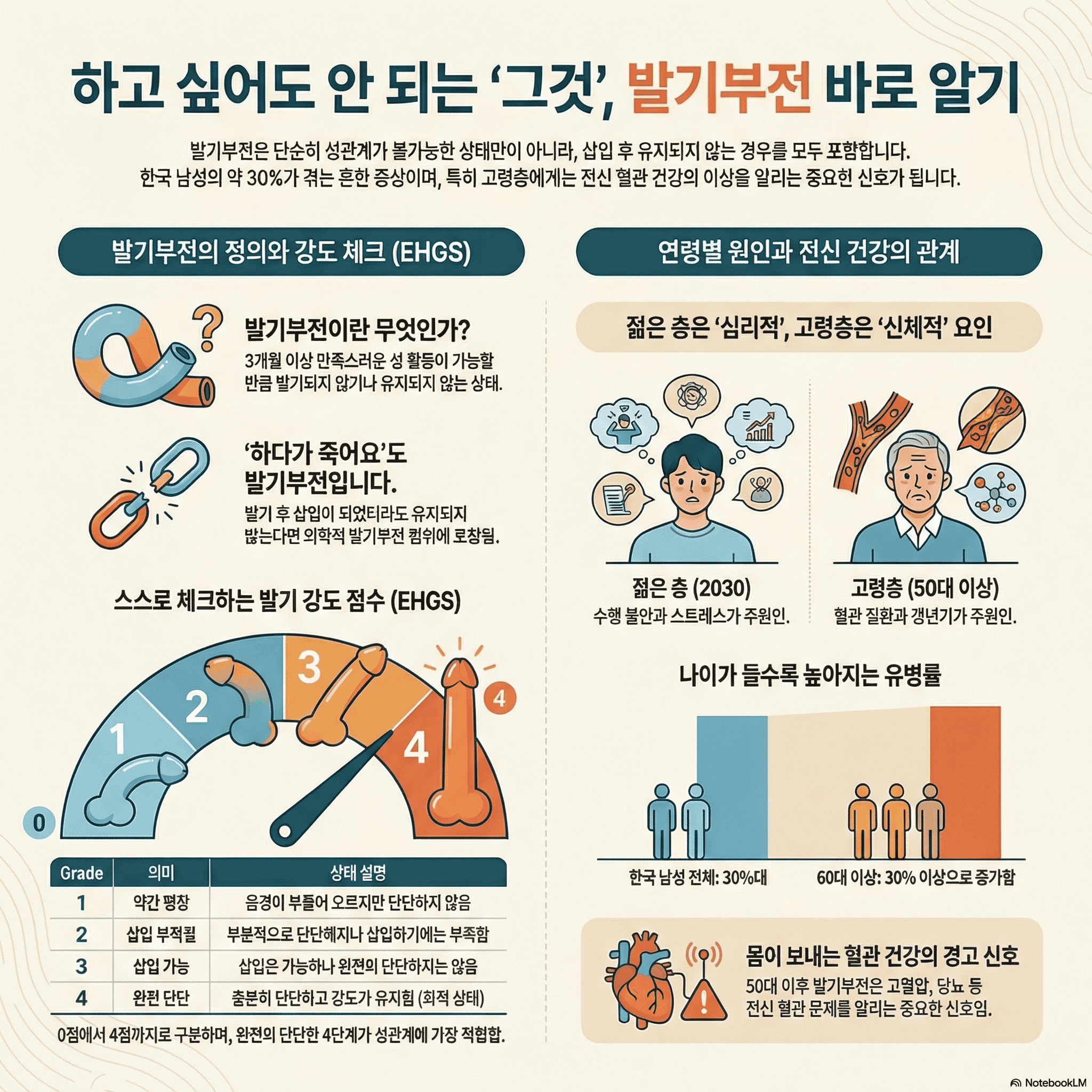발기부전과 건강의 연관성, 원인 및 예방 방법.