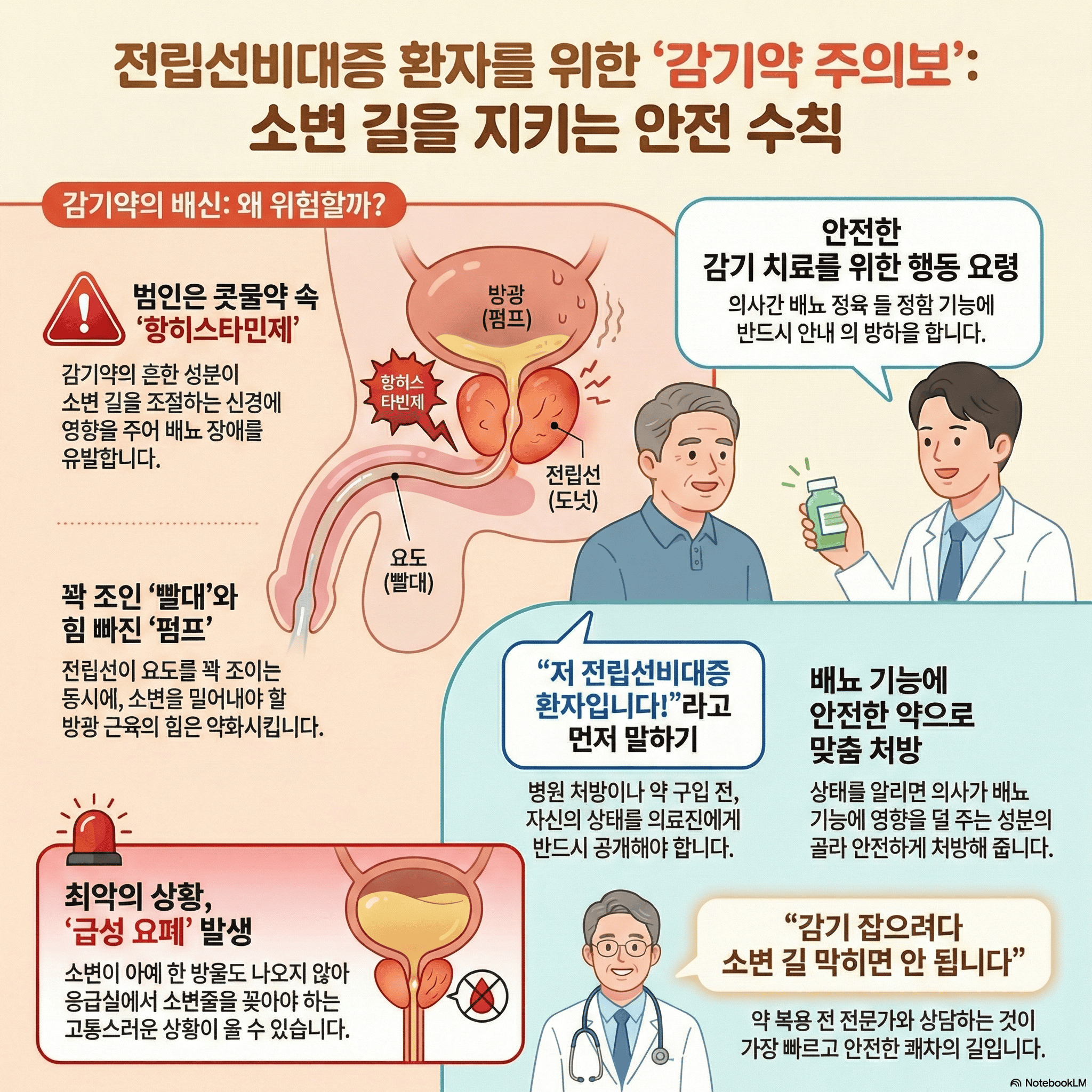감기약을 먹으니 소변 잘 안나와요
