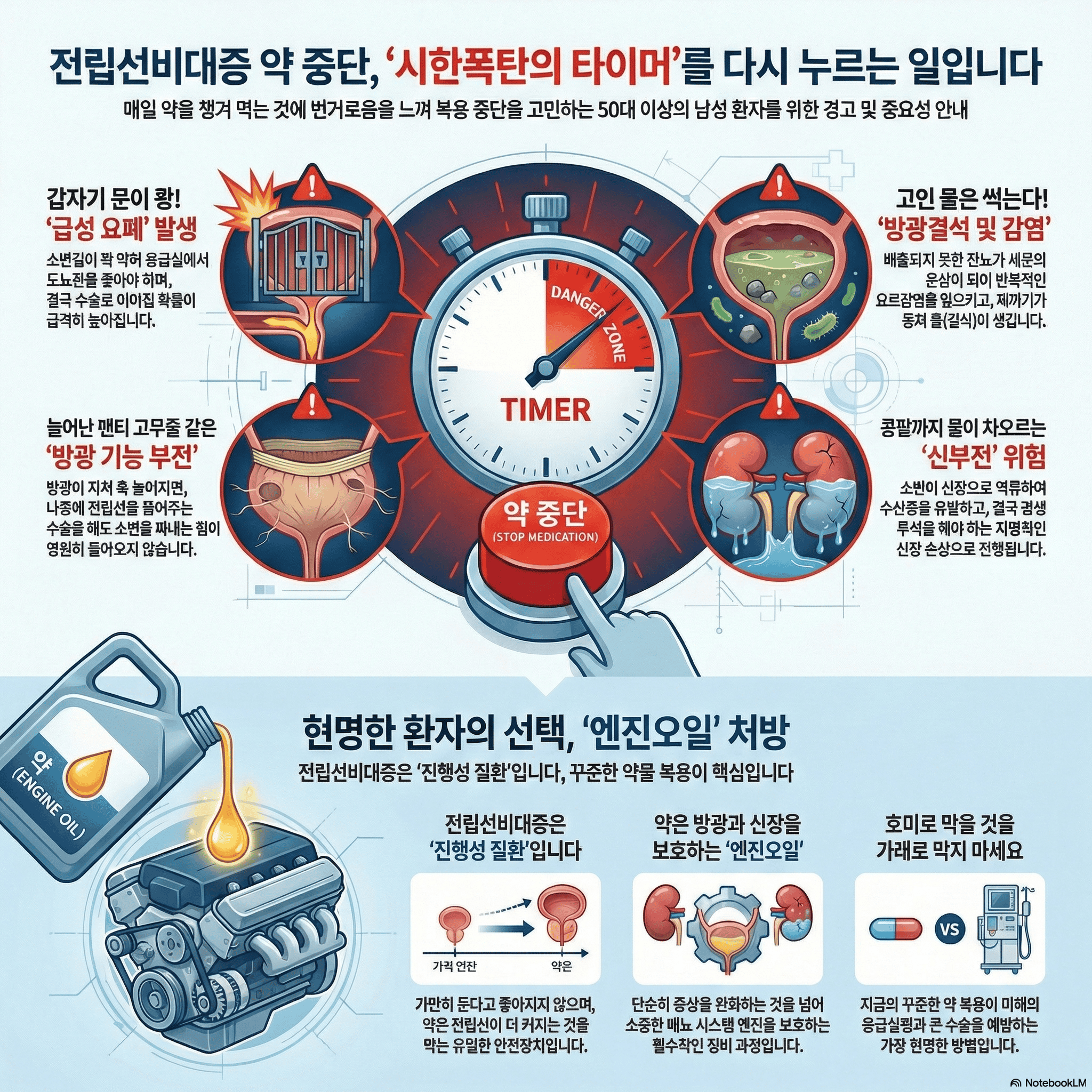 “전립선 비대증 약 먹는 게 귀찮은데 그냥 좀 참으면 안 될까요?